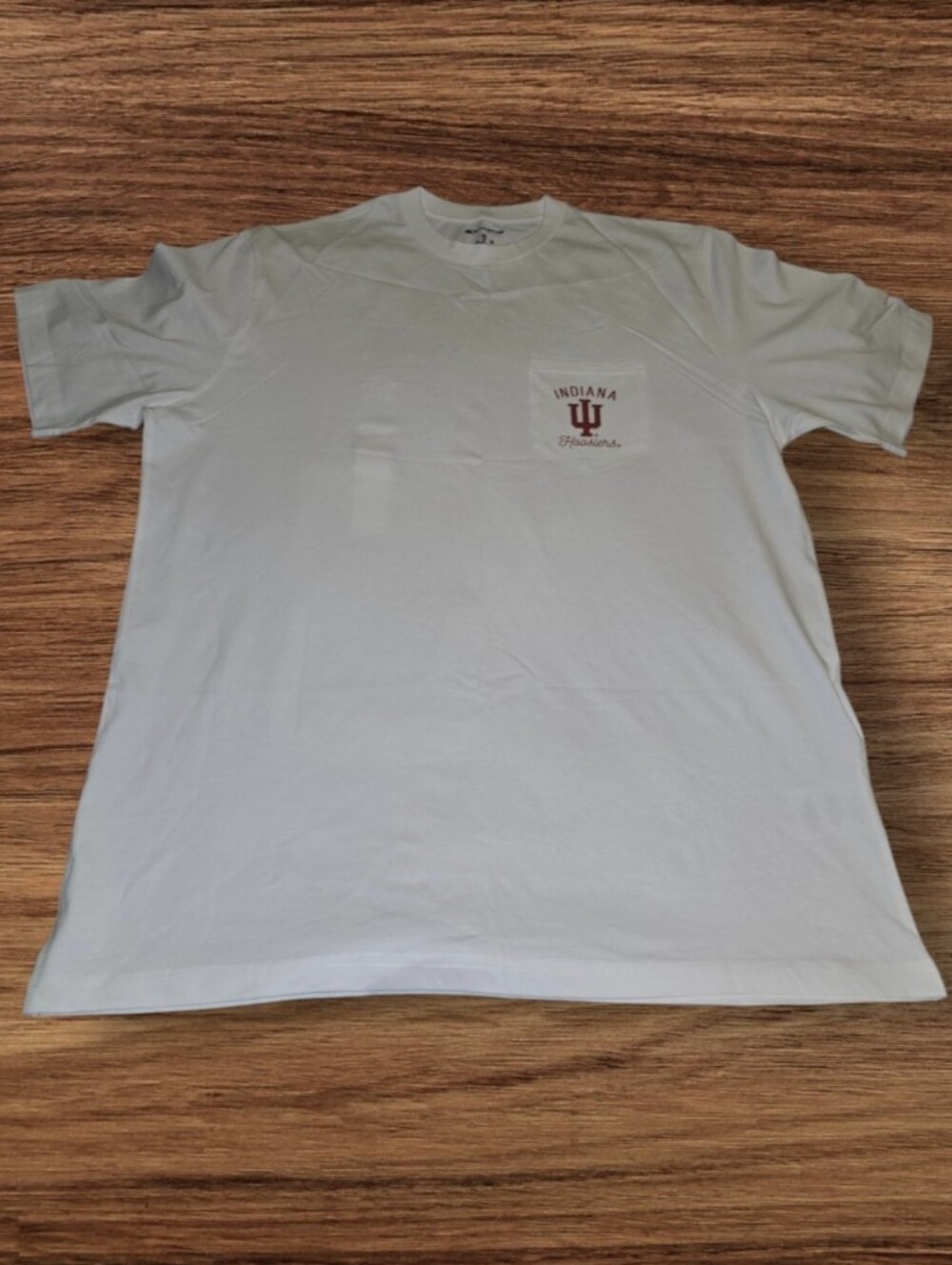 NWOT Champion Indiana Short Sleeve Pocket Tee - White with Red Logo